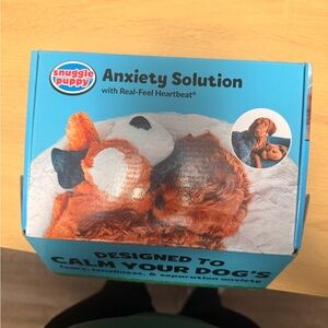 Anxiety Solution Plush Dog Bed - Blue